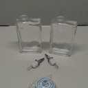 Molimoli Olive Oil Dispenser Bottle for Kitchen, Automatic Pourer, Glass Thin Bottle Dispenser for Kitchen, Olive Oil Cruet, Set of 2 - Silver