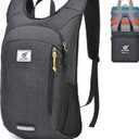 SKYSPER Small Daypack 10L Hiking Backpack Packable Lightweight Travel Day Pack for Women Men (Black)