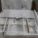 BOLUO Stackable Storage Drawers Closet Organizers and Storage Fabric White 2 Drawer Dresser for Bedroom 2 Packs Modern