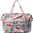 Diaper Bag Tote, Travel Overnight Carry-on Duffel Gym Bag, Multifunction Linen Canvas Dry Wet Maternity weekender