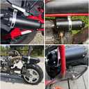 38mm Exhaust Silencer Muffler Pipe & Clamp Motorcycle for 50cc 70cc 90cc 110cc 125cc 150cc 160cc for Honda Yamaha Kawasaki Taotao Sport-B Pit Bike Dirt Bike 4 Wheeler ATV Quad Motocross Black