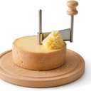 Girolle Cheese Curler Wheel For Tte de Moine, Chocolate & Butter Curls | Sharp Blade, Solid Wood Base | Perfect for Home Entertaining & Gifting