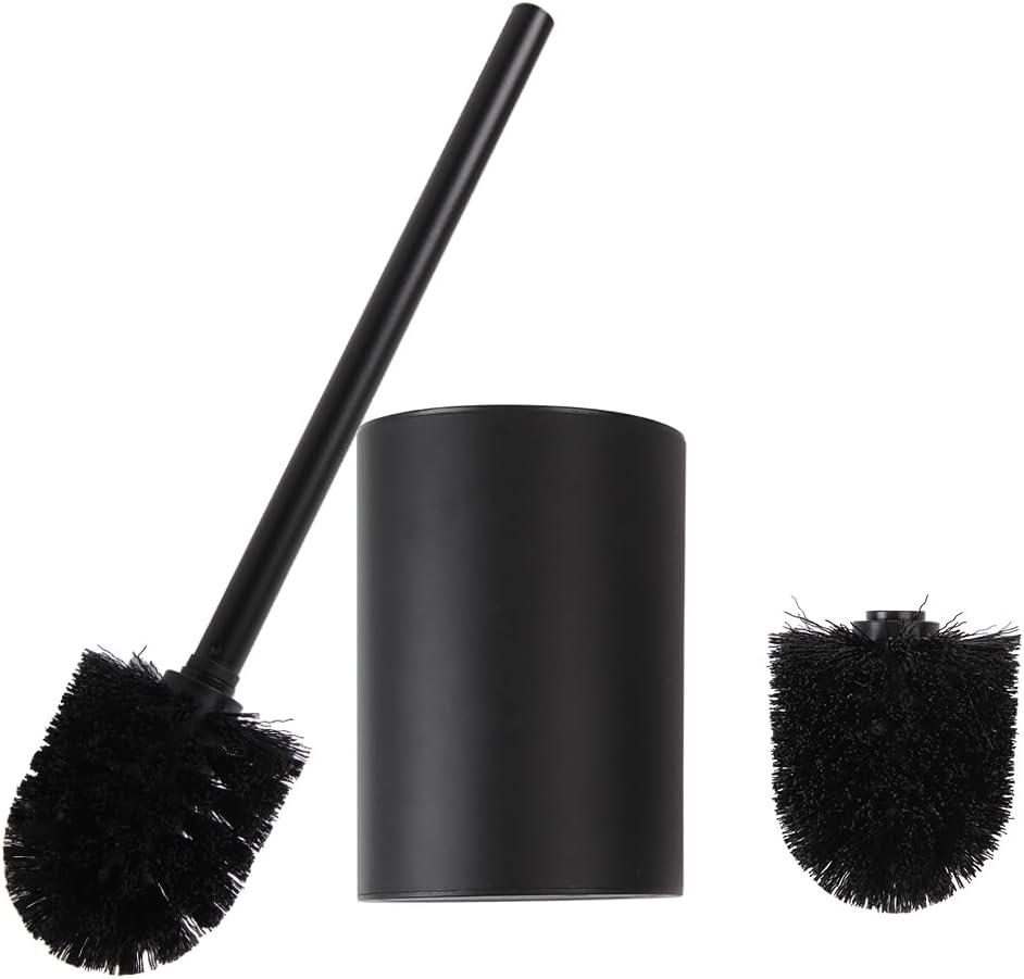 Black Toilet Brush and Holder Set, Bowl Cleaner Brush for Toilet Scrubbing