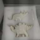 Ceramic Succulent Plant Pot Cactus Plant Pot Flower Pot Container Planter with Drainage Hole Home Office Desk Garden Gift Idea Animal Shaped Flower Pot Cute Vase Pot (4pcs Dinosaur)