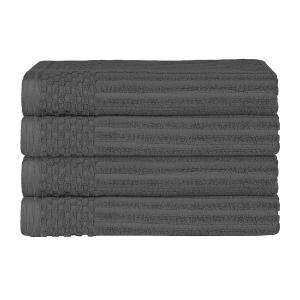 Superior Soho Ribbed Cotton Bath Towel Set of 4
