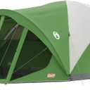 Coleman Evanston Tent with Screen Room Weatherproof Tent Sets Up in 15 Mins Included Rainfly & Carry Bag Made of PFAS-Free Materials, 6-Person, Pfas Free, Black