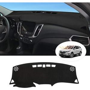 CARTIST Dashboard Cover Mat for 2018-2022 2023 2024 Chevy/Chevrolet Equinox Accessories Dash Cover Flannel Dash Mat Sunshade Glare UV Rays Protector