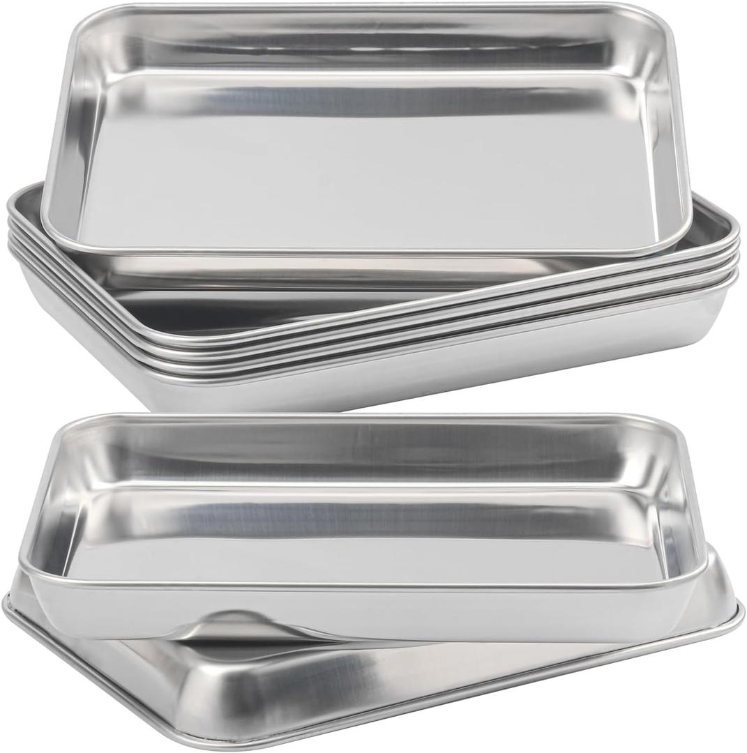 7 Pack Rectangle Stainless Steel Surgical Tray, 9 x 6.7 Inch Surgical Tray, Stainless Steel Medical Trays for Lab Instruments Organizer, Lab, Tattoo, Dental 7 Pack Rectangle Stainless Steel Surgical Tray, 9 x 6.7 Inch Surgical Tray, Stainless Steel Medical Trays for Lab Instruments Organizer, Lab, Tattoo, Dental