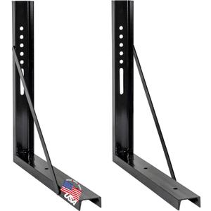Buyers Products 1701015 Heavy Duty Welded Black Structural Steeling Mounting Brackets for Underbody Truck Tool Box, Set of 2, 24 x 24, Corrosion Resistant, Universal Hole Pattern For Quick Mounting