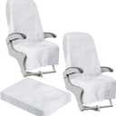20 Pack Disposable Airplane Seat Covers Non-Woven Safety Protection Portable Cover White 60 x 24 Inches Public Seat Protector for Airplane Train Bus Car Office Movie Theatre Chair (Solid)