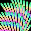 55 PCS Foam Glow Sticks Bulk With 3 Modes Colorful Flashing,Foam Light up Sticks,Glow Sticks for Wedding,Glow in Dark Party Supplies for Wedding,Halloween, 4th of Raves,July,New Year,Concert1