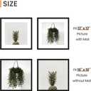 upsimples 16x16 Picture Frame, Display Pictures 12x12 with Mat or 16 x 16 Without, Wall Hanging Square Frames, Black, 1 Pack
