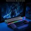 havit Computer Speakers for Desktop PC, Bluetooth 5.3 Pc Soundbar with Dynamic LED Light, HiFi Stereo, Poratble Bluetooth Speaker, Gaming Speakers for PC, Laptop,Tablet