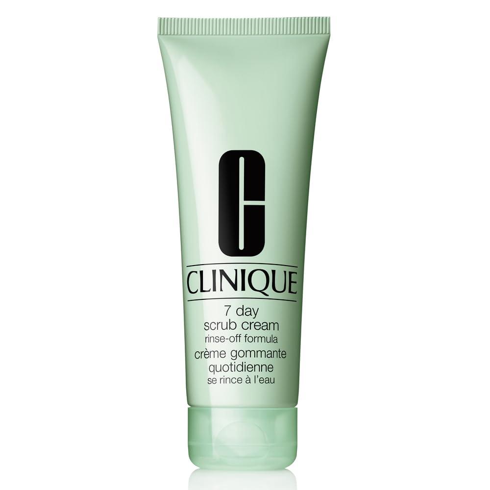 Clinique 7 Day Daily Gentle Face Exfoliator Lightweight Scrub Cream For All Skin Types | Mild Face Scrub With Silica | Exfoliating + Refining