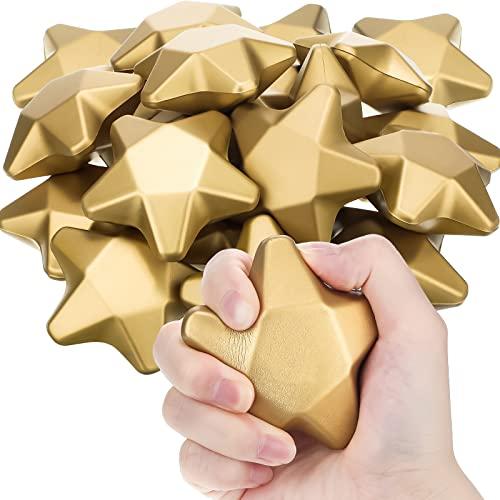 48 Pieces 3.1 Inch Star Ball Relief Balls Star Foam Balls Star Party Favors Foam Stars Balls for Kids Adults Student Prizes Party Bag Fillers Fun Birthday Party Favors