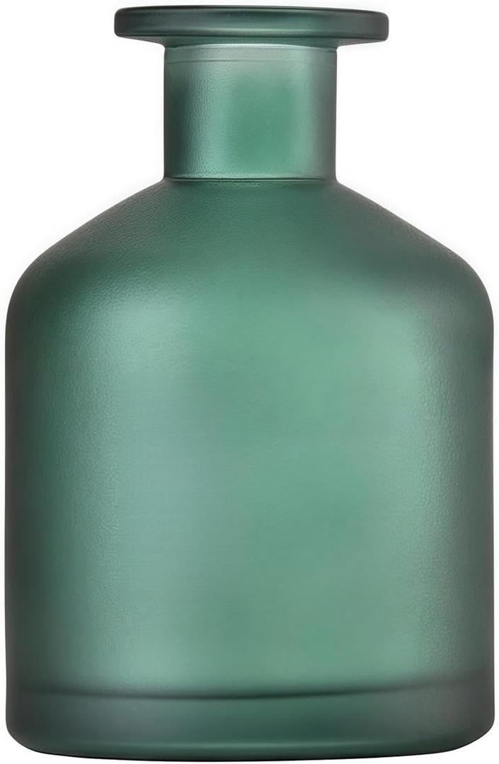 250ml Frosted Green Empty Glass Reed Diffuser Bottles,Diffuser Bottle for Essential Oils,Aromatherapy Container for DIY Replacement Reed Diffuser,Reed Sticks,Crafts Decor