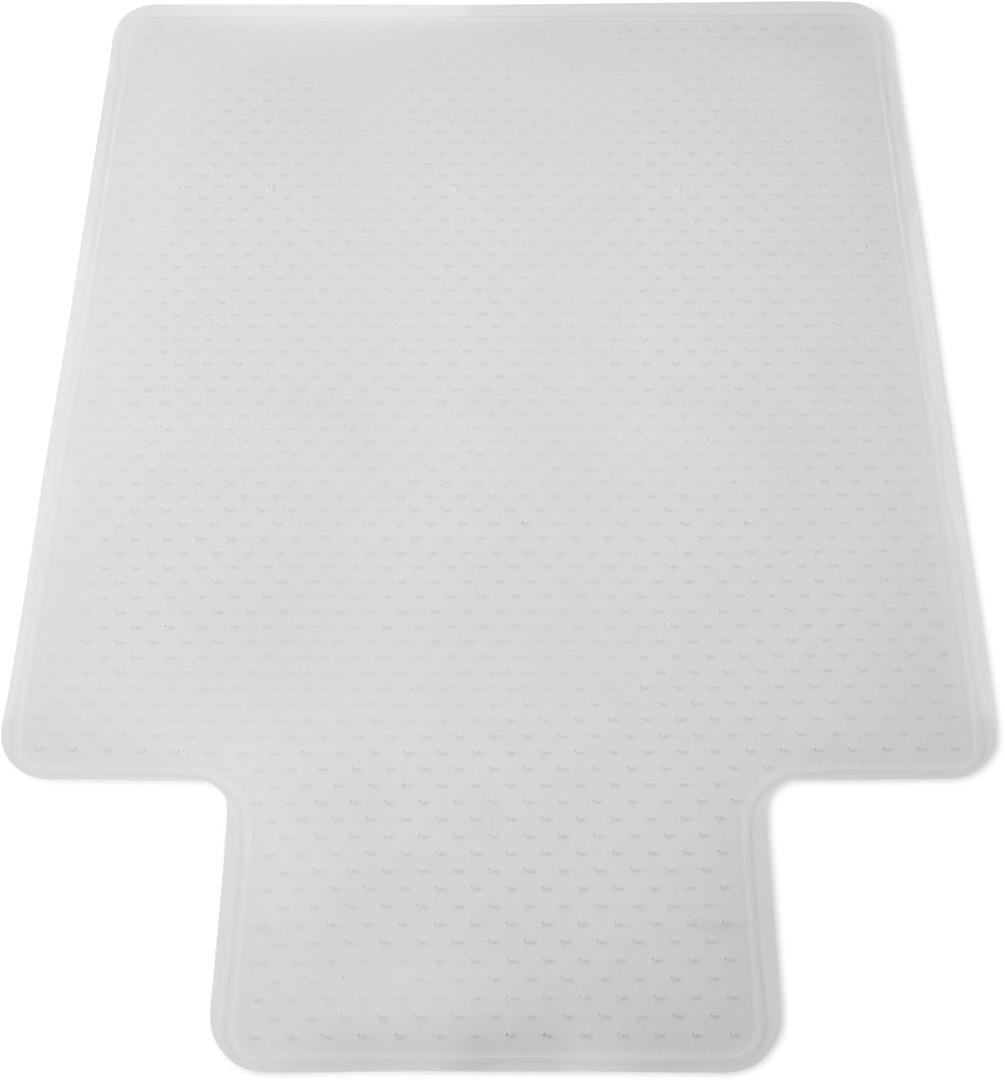 Amazon Basics Office Chair Mat for Low Pile Carpeted Floors with Lip, Protects Carpets, Studded Backing, 36" x 48", Clear