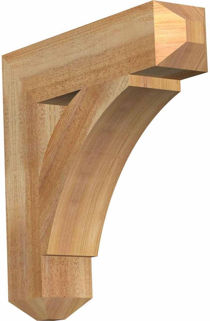 Ekena Millwork BKT04X18X18THR04RWR Thorton Craftsman Rough Sawn Bracket, 4" Width x 18" Depth x 18" Height, Western Red Cedar