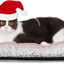 Self Warming Cat Bed Self Heating Cat Dog Mat 24 x 18 inch Extra Warm Thermal Pet Pad for Indoor Outdoor Pets with Removable Cover Non-Slip Bottom Washable Non Electric (A-Light Gray)