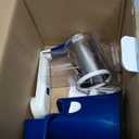 Cambom Rotary Cheese Grater Hand Crank Cheese Shredder for Fresh Cheese, Vegetable, Nuts, Non-slip Suction Base,Five Blades, Deep Blue