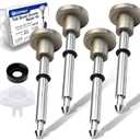 4 Set Tub Spout Diverter Valve Stem Repair Kit for Moen 101237, Includes 4 Copper Diverter Gates and 4 Cup Seals