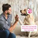 Upgraded Dog Ear Muffs for Noise Protection - 22dB NRR Noise Cancelling Headphones with Dog Paw Design, Calming Earmuffs for Thunder, Fireworks & Hunting (XXXS, White-Pink) (Pink)