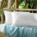 Bedsure Pillow Cases Standard Size, Cooling Pillow Cases, Rayon Derived from Bamboo White Pillowcases Standard Set of 2, Breathable & Soft Bedding Pillow Covers with Envelope Closure, 20x26 Inches