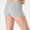 florence by mills Women's Rib Refresh Ribbed Knit Shorty Shorts (Gray, L)
