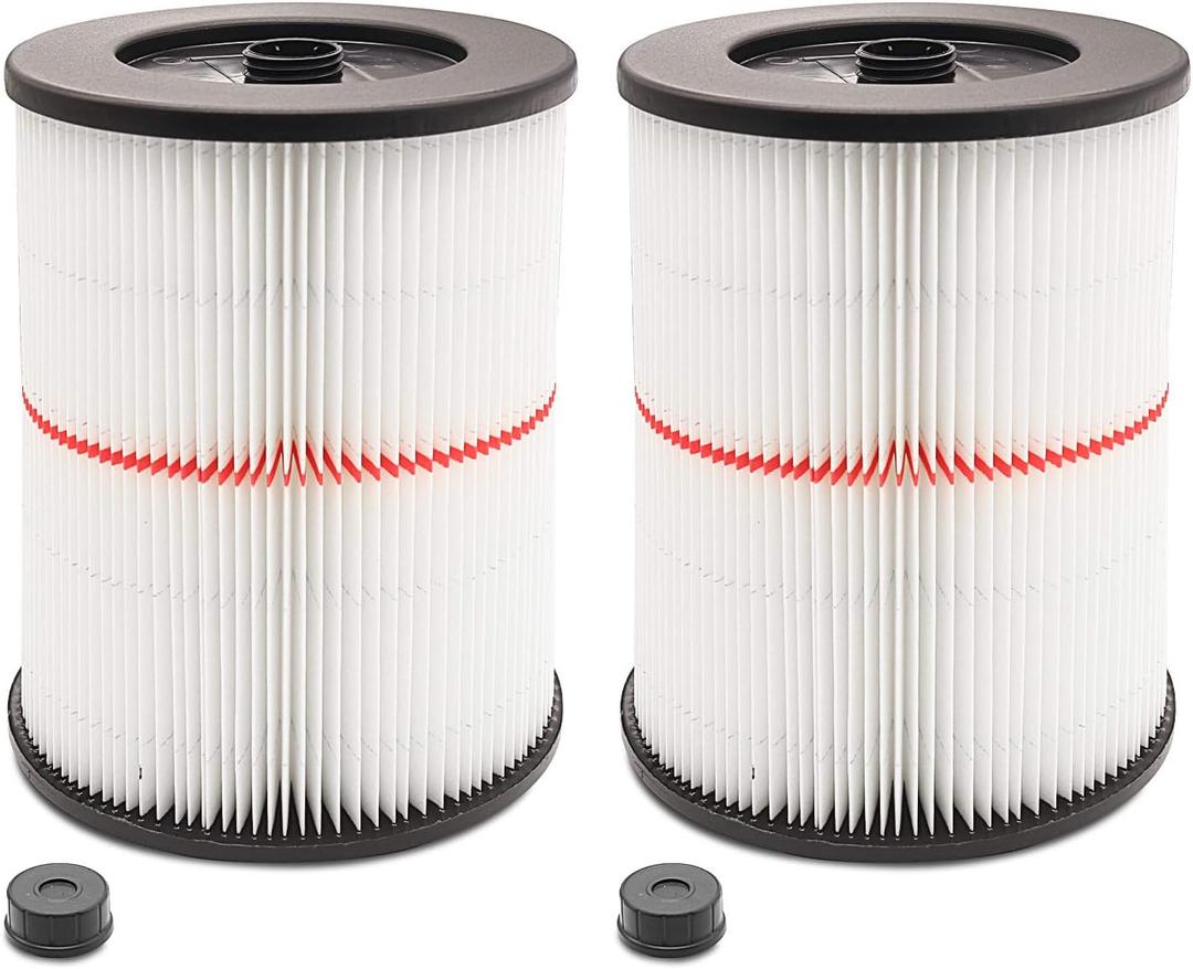 2 Pack Cartridge Filter for Craftsman 17816 9-17816 Wet/ Dry Air Filter Replacement Part fit 5/ 6/ 8/ 12/ 16/ 32 Gallon & Larger Vacuum Cleaner 2 Pack Cartridge Filter for Craftsman 17816 9-17816 Wet/ Dry Air Filter Replacement Part fit 5/ 6/ 8/ 12/ 16/ 32 Gallon & Larger Vacuum Cleaner