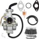 PZ20 Carburetor for TaoTao Kazuma Baja 70cc 90cc 110cc 125cc NST SunL Chinese Quad 4 Stroke ATV Go Kart Pit Dirt Bike CRF50F XL75 CRF80F XR50R with Air Fuel Filter