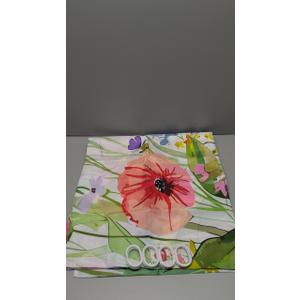 ANQSYY Floral Shower Curtain for Bathroom, Watercolor Wildflower Design with 12 Hooks, Machine Washable Fabric, 72 x 72 Inch, Boho Farmhouse Rustic Decor.