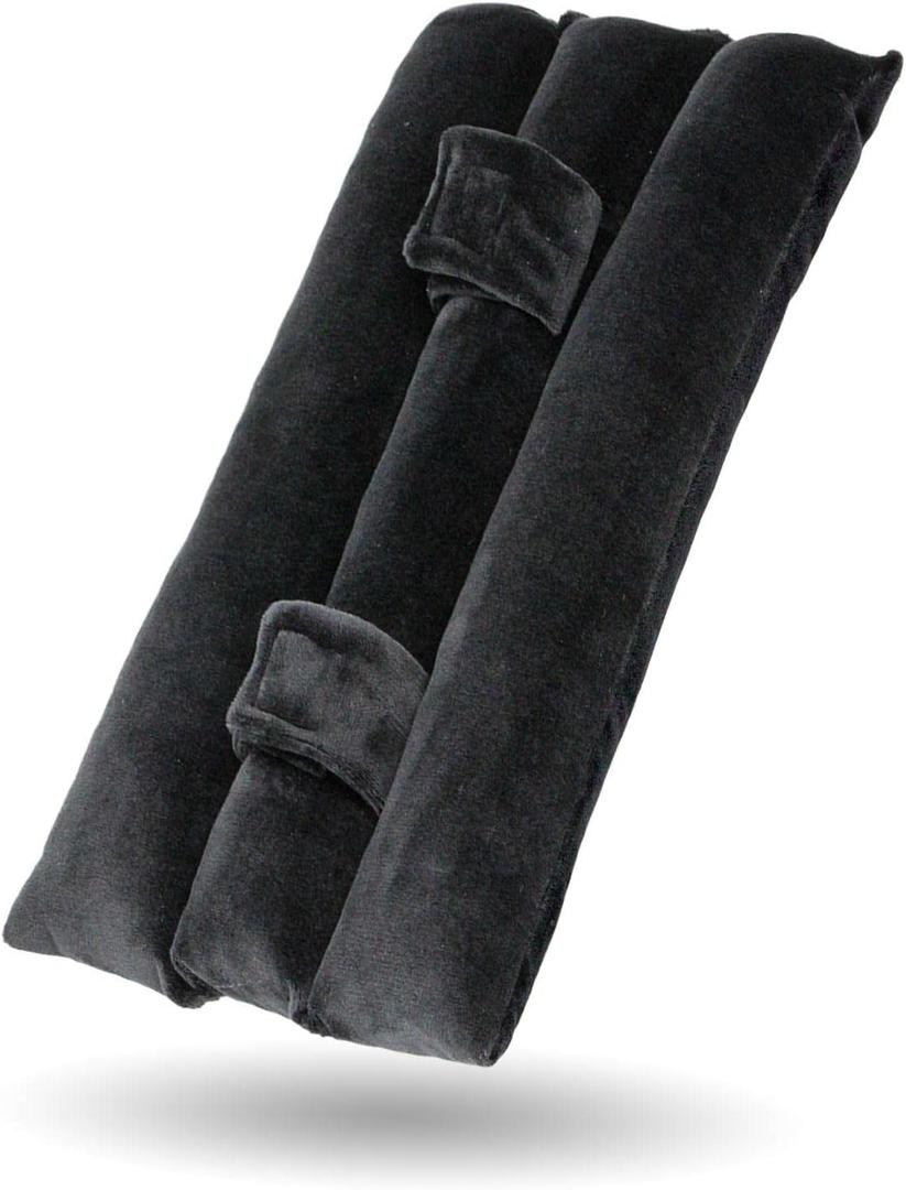 BELINOUS Seat Belt Pillows for Post Mastectomy Surgery, Seatbelt Chest Cushion Pads Protector for Car After Heart Surgery, Port Pillows for Chemo and Breast Cancer Patients' Comfort (Black) (Medium)