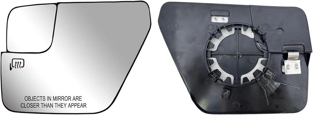 Replacement Driver Left Side Mirror Glass Heated with Back Plate for 2021-2026 Ford F-150
