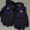 SATINIOR 2 Pairs Kids Waterproof Winter Snow Gloves Ski Gloves for Boy Girl Outdoor Warm Thickening Snowboar (6-10 Years, Dark Gray, Dark Blue)