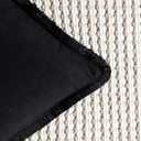 Foindtower Decorative Linen Fringe Throw Pillow Covers Cozy Boho Farmhouse Cushion Cover with Tassels Soft Accent Pillowcase for Chair Sofa Bed Living Room Home Decor, 1818 Inch, 1PC, Black