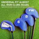 Golf Club Covers Set Neoprene Protector for Irons Value 12 Pack, Headcover Number Universal Head Cover Fit Main Irons Clubs Accessories for Women Men