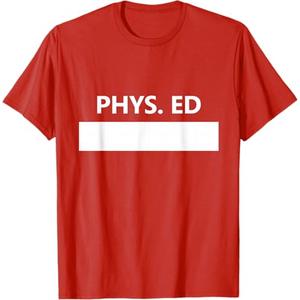 Gym PE Class Uniform School Physical Education Middle T-Shirt Large