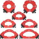 6PCS Router Corner Radius Templates Set Aluminium Alloy CNC Machined Multiple Radius Corner Router Guides for Woodworking R10 T10 R15 R20 T20 R25 R30 T30 R35 T35 R40 T40 R50 T50 R60 T60