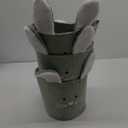 Holiday Home® Easter Corduroy Bunny Basket, Green, 3PCS