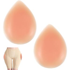 JJUNW 2 Pcs Hip Dip Pads for Women, Self-Adhesive Silicone Hip Pads, Reusable Butt Lift Pad Fill Hips Dips Create Round Butt & Hourglass Figure (Skin Color)
