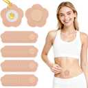 2 x 50 PCS Disposable Castor Oil Patches, Upgraded Leak-Proof Self-Adhesive Castor Oil Belly Button Patch, Portable, Suitable for People of All Ages (50 Count (Pack of 1))