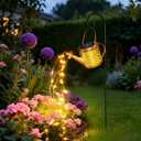 2 x 1 Pack Solar Watering Can Lantern, Hanging Light Outdoor Waterproof, Hanging Lantern Decorative, Garden Decoration Gift for Women Mom