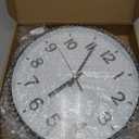 Wall Clocks Battery Operated, 12 Inch Non Ticking Digital Wall Clock, Silent Analog Clock for Bedroom Living Room Kitchen Office Gym Classroom Decor, Large Number Clocks for Seniors Elderly (Black)