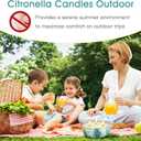 Citronella Candles Outdoor, Large Citronella Candle Outdoor for Patio, 3 Pack 12oz Summer Candle Bulk for Home Garden Yard Camping Party Indoor Outside Decorative, 210 Hours Long Burning, 3 Wick