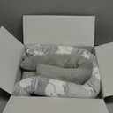 Baby Car Seat Head Support with Extra Headrest, 2-in-1 Babybody Supports with Shoulder Pads Set for Newborn, Adjustable Infant Car Seat Insert Compatible with Stroller, Baby Swing (Grey Elephant)