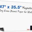 Magnetic White Board Sticker 47"x35.5" Magnetic Dry Erase White Board Paper for Wall Whiteboard Sticker for Teacher Supplies Removable Peel and Stick Whiteboard Contact Paper