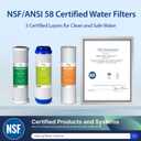 iSpring US31 Under Sink Water System, NSF Certified 3-Stage Water Filters, Reduces PFAS, Chloramine, Chlorine and More, Tankless Water Filter System with Faucet
