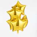 Gold Star Shape Foil Balloon, 10pcs Big Mylar Helium Balloons for Birthday Party Wedding Party Decoration 17 Inch
