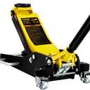 VEVOR 3 Ton Low Profile , Aluminum and Steel Racing Floor Jack with Dual Pistons Quick Lift Pump for Sport Utility Vehicle, Lifting Range 3-6/11"-19-11/16", yellow,black