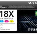 INK4U 218X Toner Cartridges 4 Pack (with Chip) Compatible Replacement for HP 218 218X W2180X 218A W2180A hp218x for HP Color LaserJet Pro MFP 3301sdw Toner 3201dw 3301fdw 3301cdw 3301 Toner (B/C/M/Y)